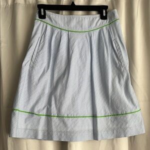 Lilly Pulitzer Fayette Skirt Striped Delta Blue Peek A Boo Stripe Size 4 Vintage